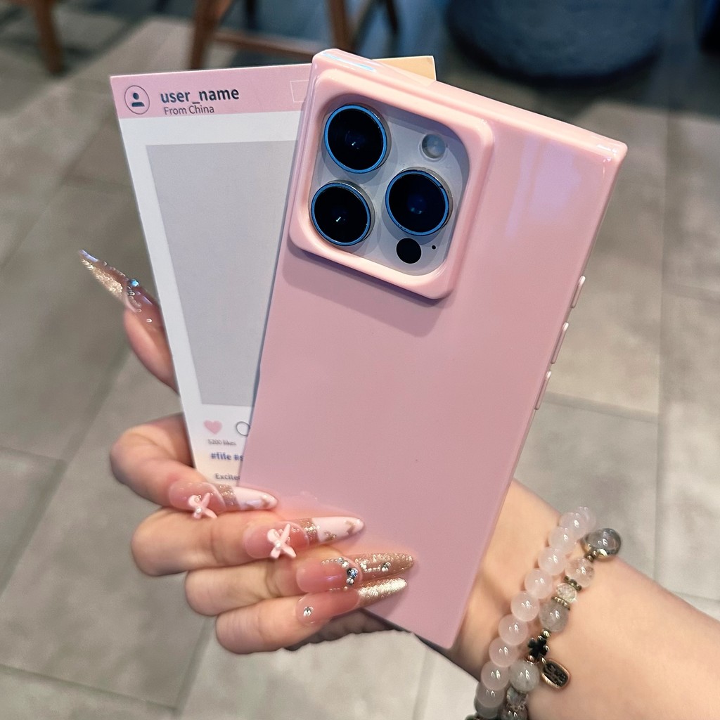 เคสโทรศัพท์ใสทรงสี่เหลี่ยมสําหรับ IPhone 17 16 15 14 13 12 11 Pro X XS Max 17air Plus ฝาหลังปลอกอ่อน