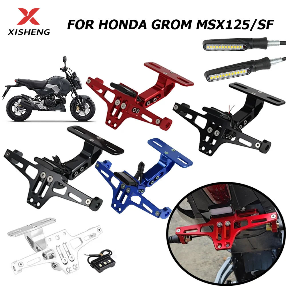 2025 อัพเกรดหนาป้ายทะเบียนวงเล็บไฟเลี้ยวสําหรับ Honda Grom MSX125 MSX 125 SF MSX125SF Grom125