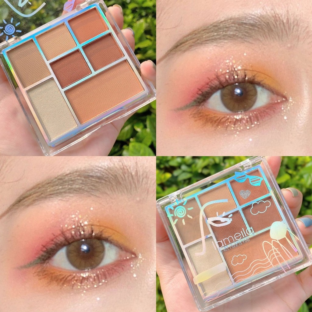Lameila Eyeshadow 7สี พาเลทอายแชโดว์เนื้อmatte นื้อใยไหม ประกายชิมเมอร์#5082