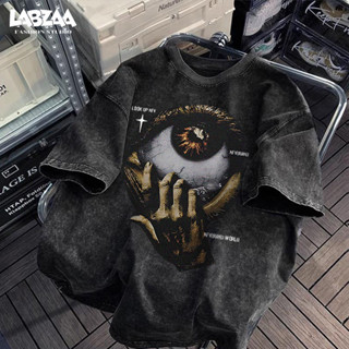 ใหม่ล่าสุด💥ลายพิมพ์ดวงตา เสื้อยืดแขนสั้นคอกลม ใส่สบายไม่รัดต…