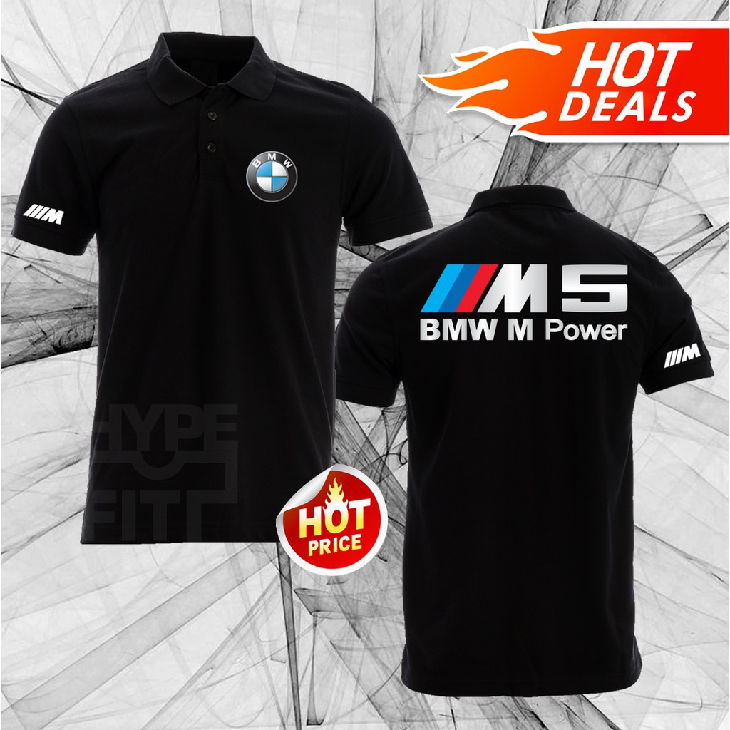 Polo NEW M5 M5 5 Series BMW MPower M Series Bimmer Performance Polo Short Sleeve Cotton