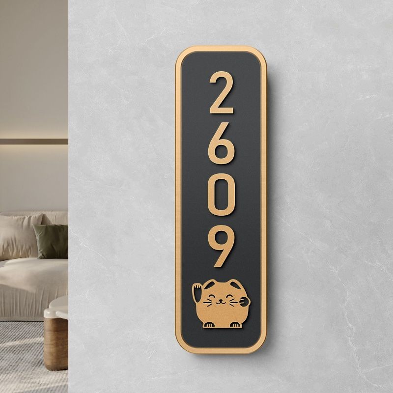 Modern 3D Fold Casing House Number & Address Sign 门 号牌码 D8