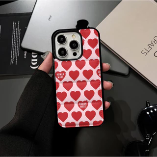 Simple การ์ตูน Hearts HUMAM MADE ป้ายลงเสื้อแจ็คเก็ต Hard Shell เคสโทรศัพท์เหมาะสําหรับ IPhone17 17AIR 16 16P 16PM Plus 16E 15 15P 15PM 14 14P 13P 13PM 12PM 11PX XR