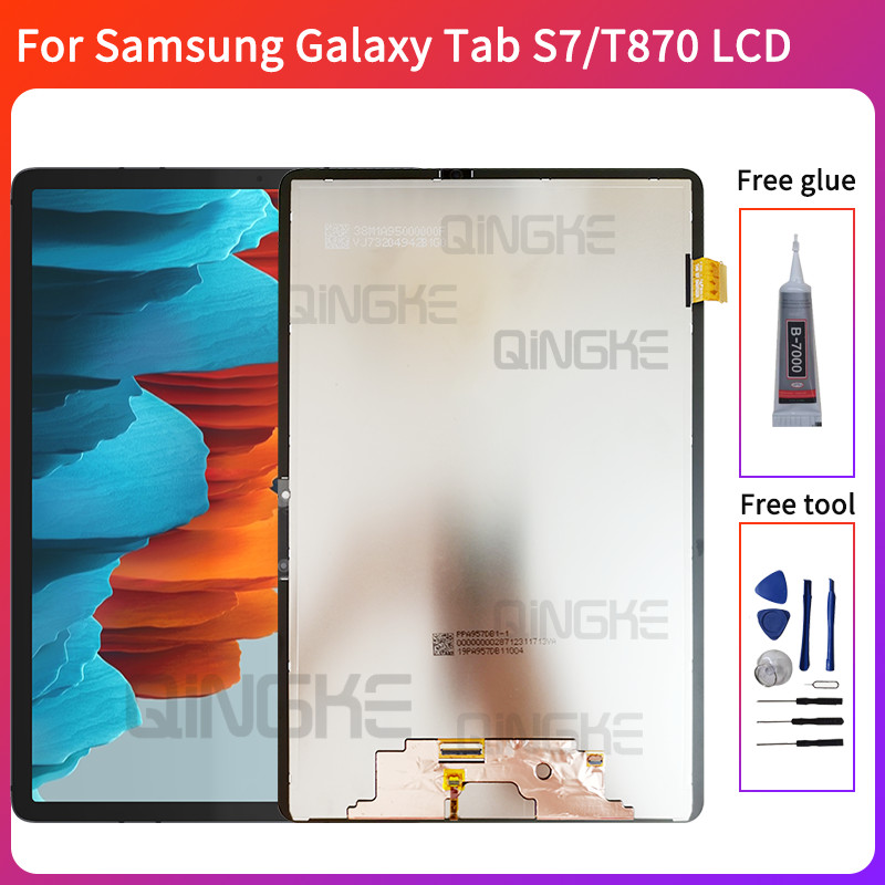 สําหรับ Samsung Galaxy Tab S7 จอแสดงผล LCD Touch Screen Digitizer แผงชุด SM-T870 SM-T875 SM-T876B LC