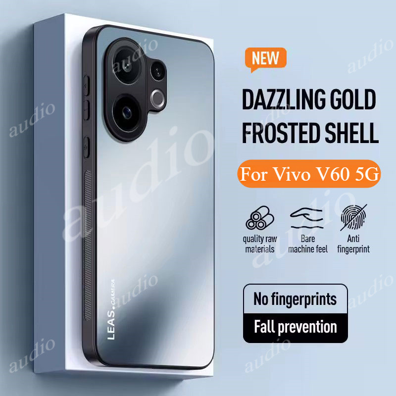 Vivo V60 5GหรูหราAG Frostedเคสโทรศัพท์สําหรับVivo V60 Pro V60Pro VivoV60 Pro 5G 2025 โลหะFrosted Sof