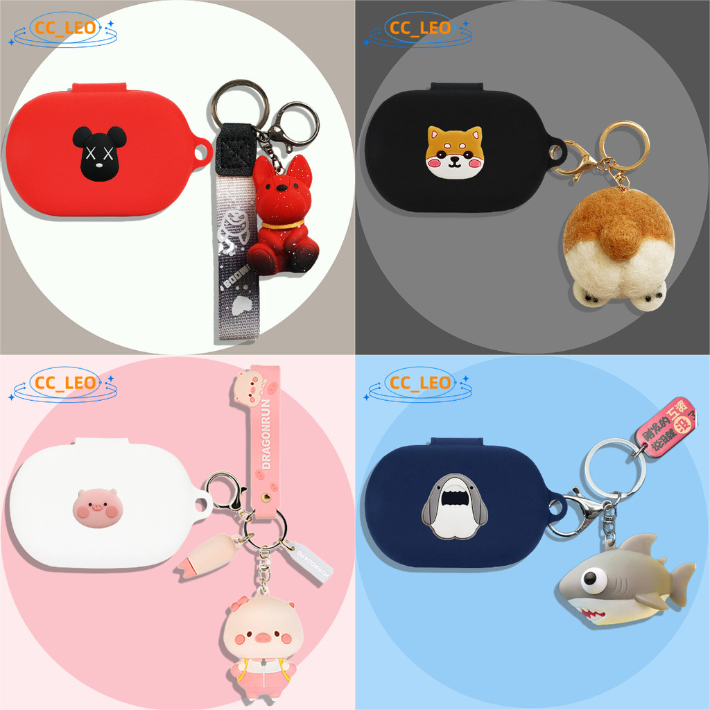 For JBL SENSE Lite Case Silicone Soft Case Suitable for JBL SENSE Lite Cute Creative Shark Cartoon B