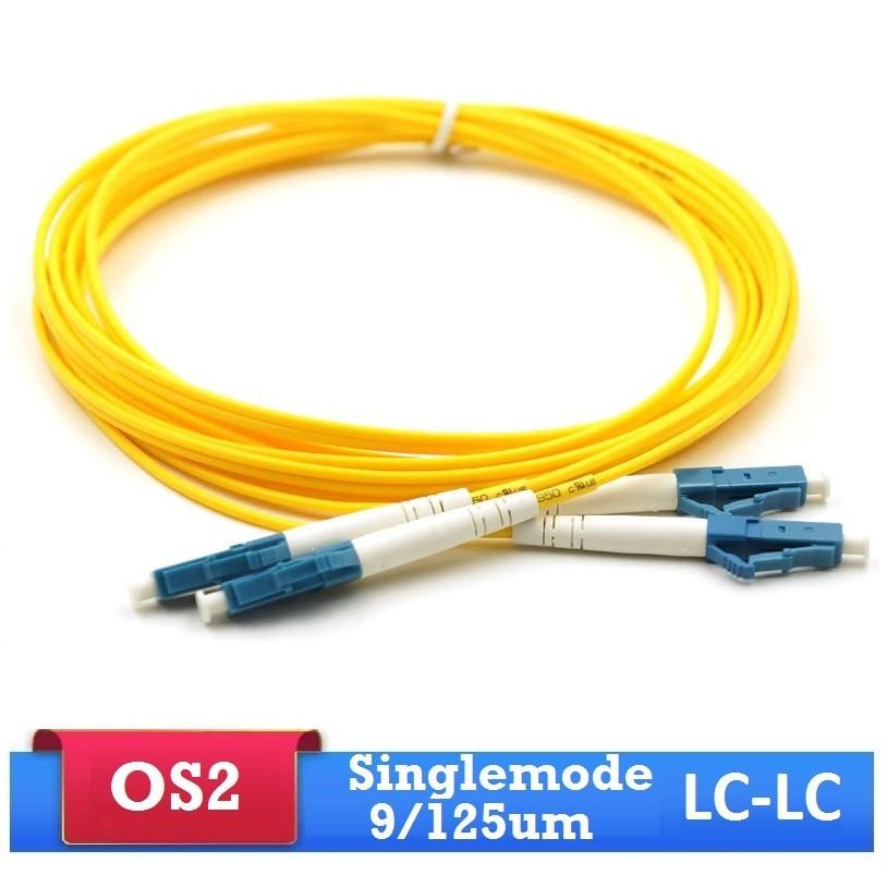 Fiber optic LC LC duplex patchcord singlemode 15 เมตร LSZH