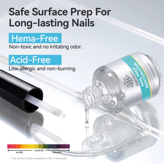 BORN PRETTY 15ml ขวดแก้วเล็บ Primer เล็บ Prep Dehydrator ยาทาเล็บติดทนนาน Air แห้งกึ่งถาวรเคลือบเงา
