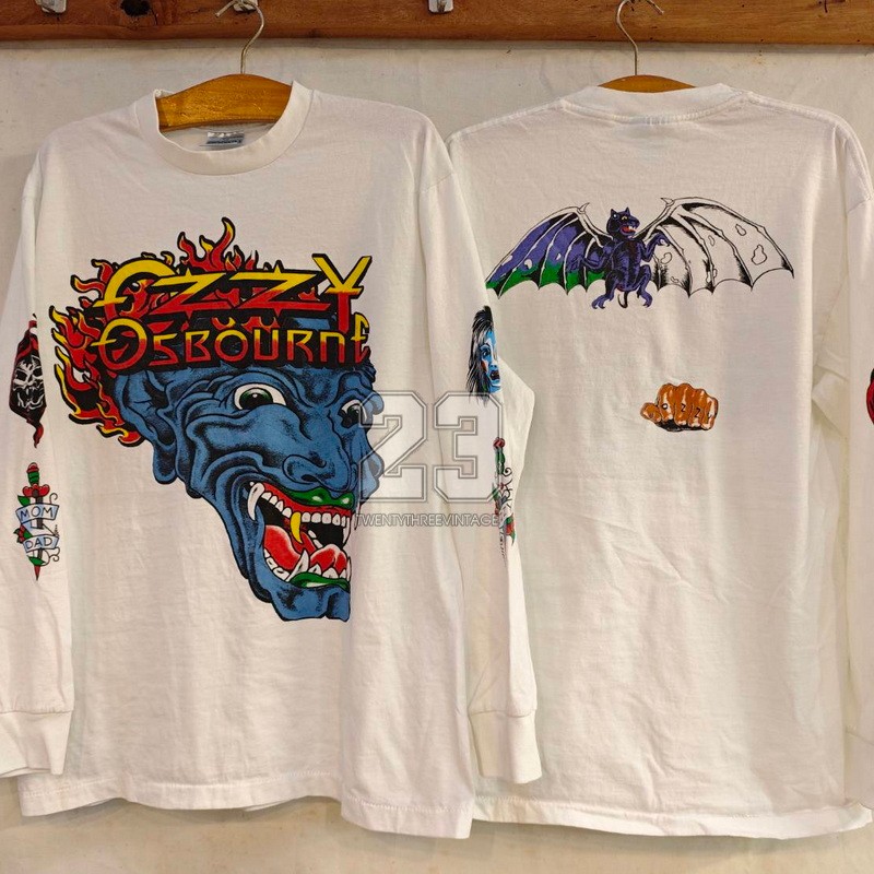 [ 23 ] OZZY OSBOURNE  Long Sleeve tag USA เสื้อวง เสื้อทัวร์  vintage shirt