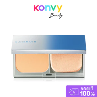 SUNGRACE Smooth & Fix Lasting UV Pact SPF33 PA+++ 13g ซันเกรส แป้งพัฟอัดแข็งผสมรองพื้น.