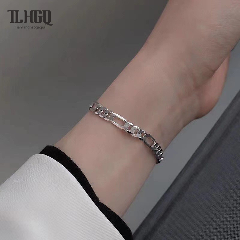 เครื่องประดับผู้ชาย สร้อยข้อมือโลหะผสม สไตล์โมเดิร์นและเรียบง่าย