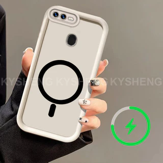 สําหรับ OPPO A5S A12 A7 f7 F9 PRO เคสโทรศัพท์ชาร์จแม่เหล็ก Simple anti drop ถุงลมนิรภัยซิลิโคน TPU soft shell 012