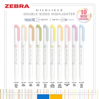 Zebra Mildliner Set 5 สี – ปากกาเน้นข้อความ 2 หัว โทนสีละมุน ครบชุด ใช้งานครบ มีให้เลือก 8 ชุด