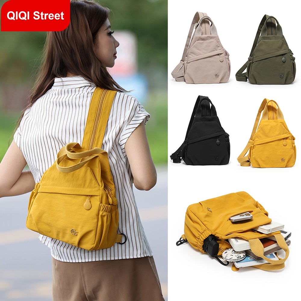 ใหม่อเนกประสงค์แฟชั่นผู้หญิงขนาดใหญ่-ความจุไนลอนกันน้ําเดินทางกระเป๋าเป้สะพายหลัง