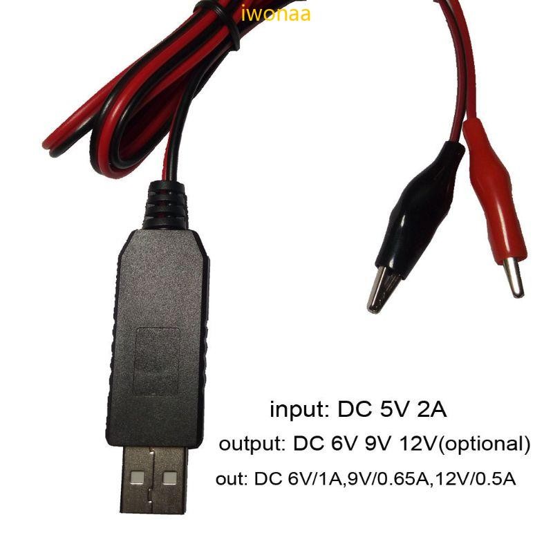 DC 5V USB to 6V 9V 12V Voltage Step Up Converter Cable Power Supply Adapter