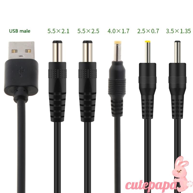 Cutep 0 5 1m USB สําหรับ DC Line USB สําหรับ DC 5 5x2 1 มม.5 5x2 5 มม.3 5x1 35 มม.4 0x1