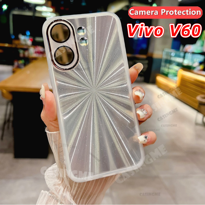 Vivo V60 2025 Gradient แฟลชซิลิโคนสําหรับ Vivo V60 V 60 VivoV60 V60Pro V60E 60V Pro Lite 5G 4G 2025 กล้องเลนส์ป้องกันเคสโทรศัพท์กันกระแทกปกหลัง