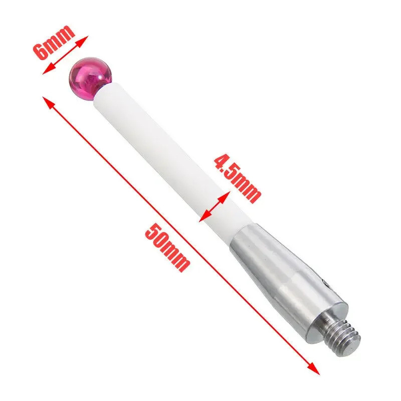 CMM Touch Probe Stylus 6mm Dia Rubine Ball เซรามิค Stem M4 CMM A-5000-3709 Touch Probe เครื่องมือ