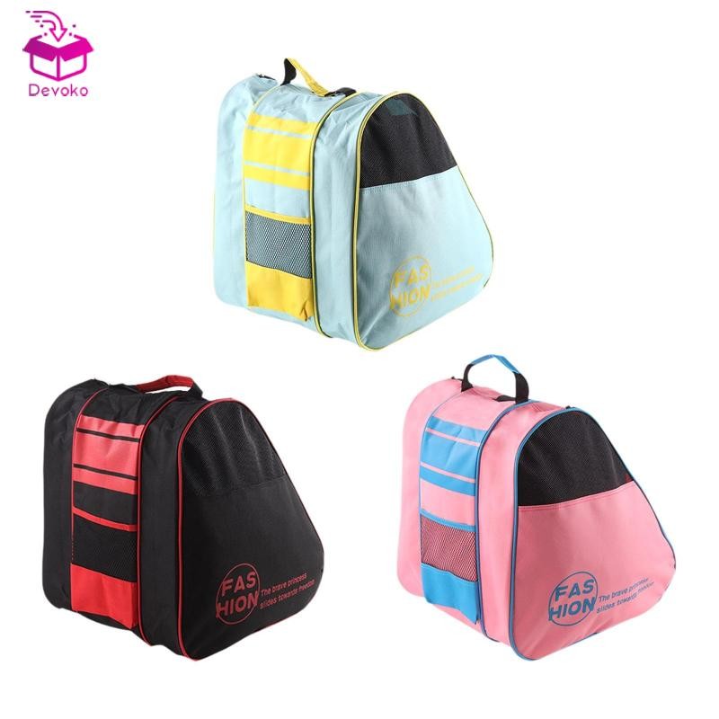 กระเป๋าโรลเลอร์สำหรับรองเท้าสเก็ต พร้อมความจุขนาดใหญ่ และรองเท้าสเก็ตผ้าอ๊อกซ์ฟอร์ด สำหรับทั้งเด็กผู้หญิงและเด็กผู้ชาย