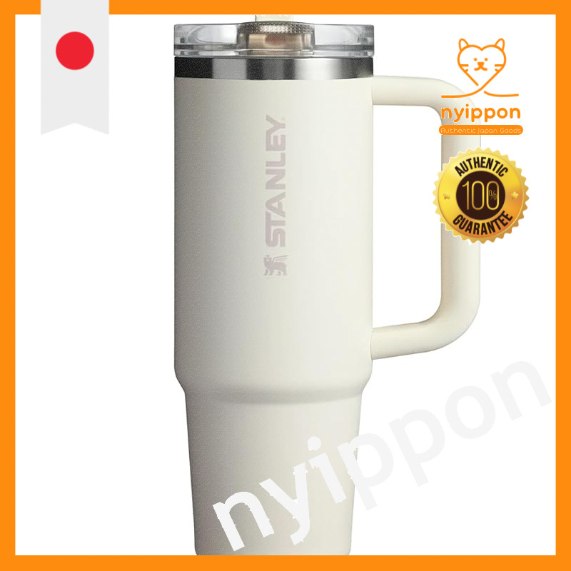 STANLEY H2.0 Vacuum Quencher Pro Tour 0.88L Cream Insulated Stainless Steel Water Bottle with Straw 