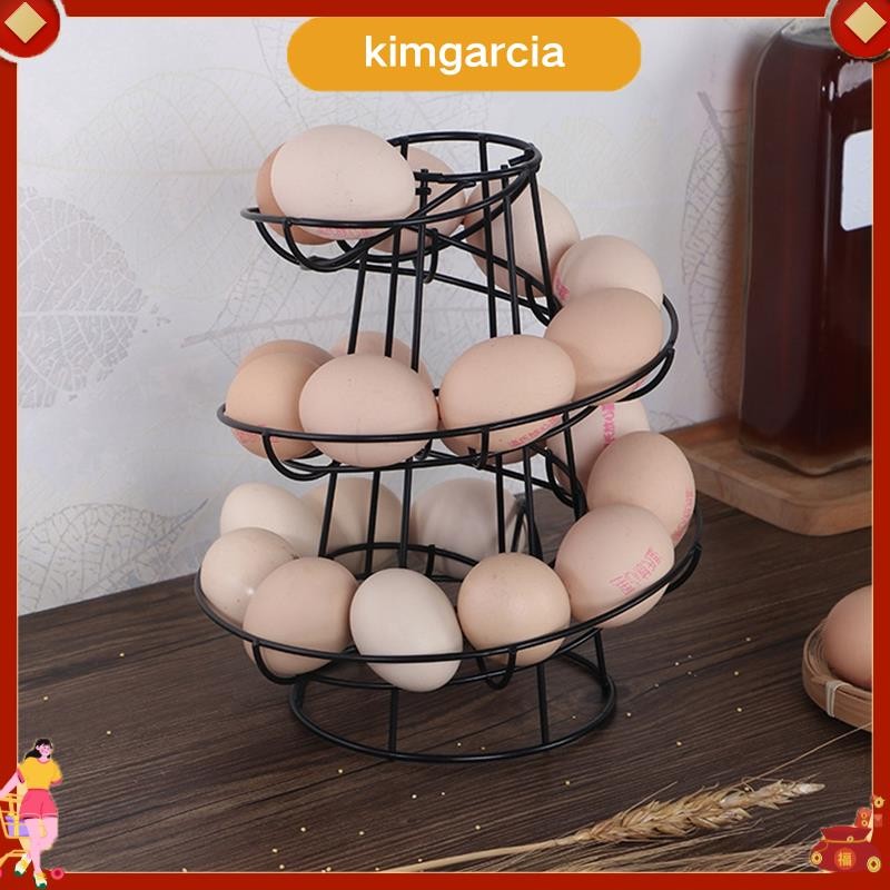 kimgarcia Egg Storage Rack Spiral Egg Rack Storage Rack