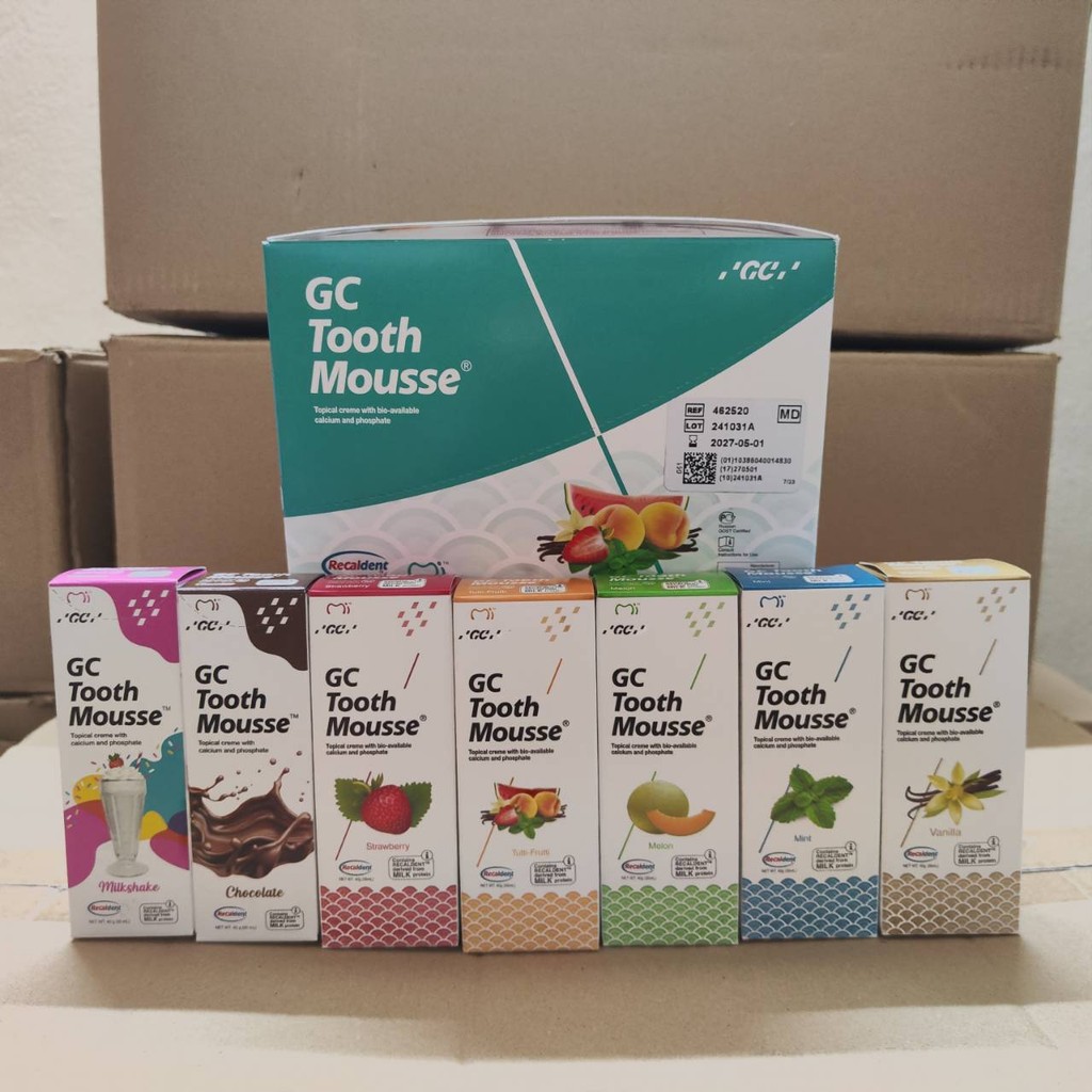 มีอย ฉลากไทย GC Tooth Mousse (Exp 2027) 40g ครีมทาฟัน Recaldent ลดฟันผุ เสียวฟัน ฟันตกกระ เคลือบฟัน มูสฟัน ไม่แสบ