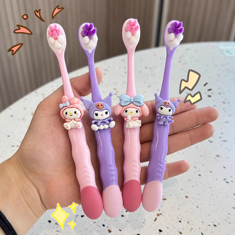 แปรงสีฟันเด็ก SANRIO คุโรมิ/มายเมโลดี้ 6-12 ปี ขนนุ่ม