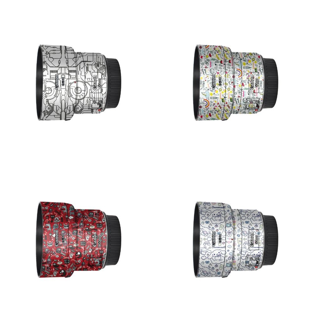 เหมาะสําหรับ Canon EF501.8 STM เลนส์ฟิล์มป้องกันขนาดเล็ก Spittoon สติกเกอร์เทปสติกเกอร์รวมทุกอย่าง 3