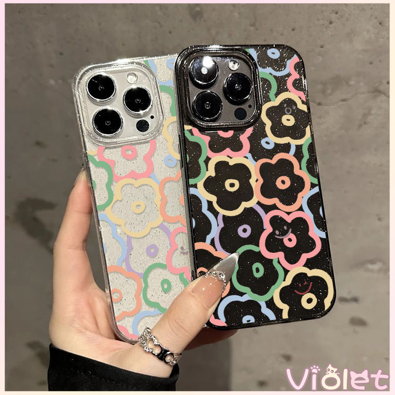 Violet เคสไอโฟน เคสใสกากเพชร สำหรับ iPhone 11 16 pro max 13 12 14 15 promax 7 plus  เคสใสกันกระแทก วิจิตร Flash CryBaby ราคา ถูกที่สุด ดีลบีเคเค แกลเลอรีภาพที่ 3