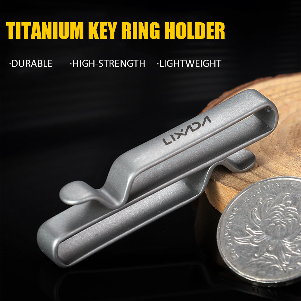 Lixada Titanium Alloy Chain Chain เชนเข็มขัดพวงกุญแจแขวนหัวหัวเข็มขัดรถ