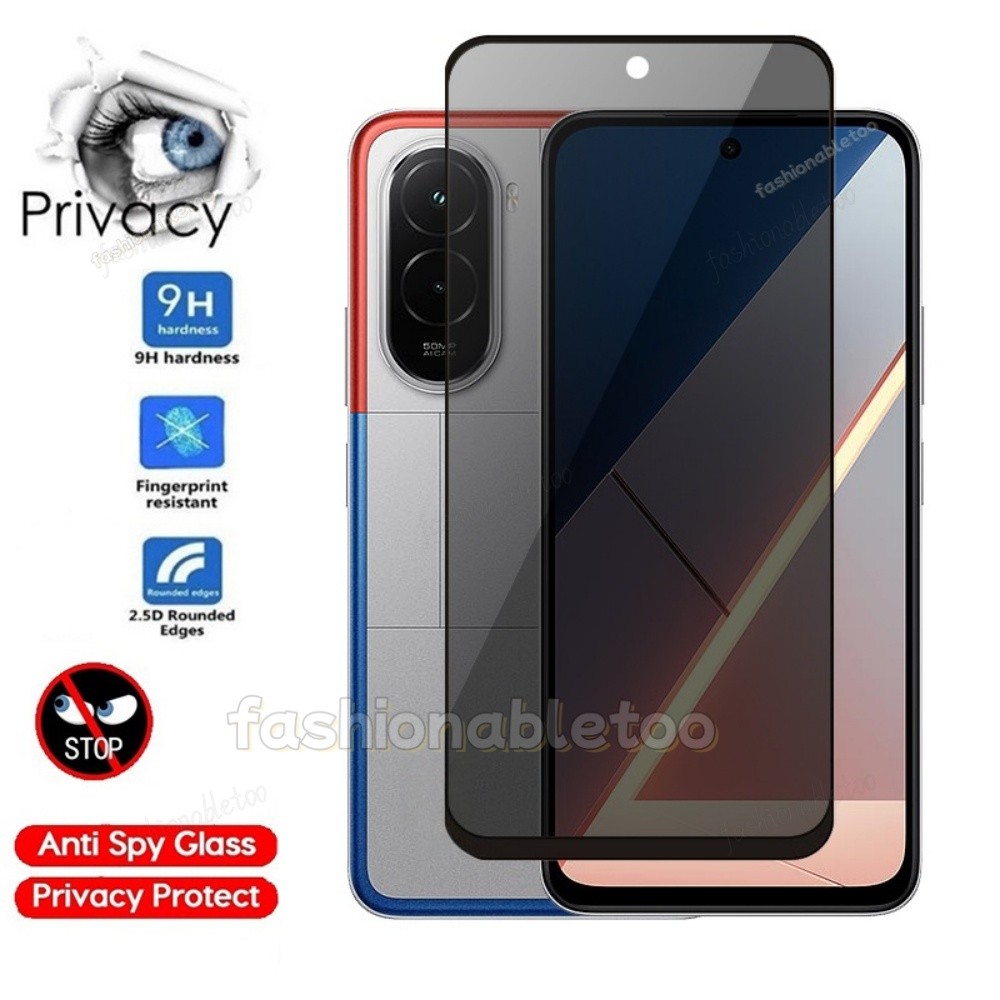 สําหรับ PocoM7 4G Anti-spy กระจกนิรภัยป้องกันฟิล์มสําหรับ Poco M7 plus pro M7plus M7pro M 7 PocoM7 p