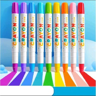 Crayon Putar Washable 24/36/48 Warna Non Toxic Krayon Anak Silky Colorful Bucket Alat Set Mewarnai