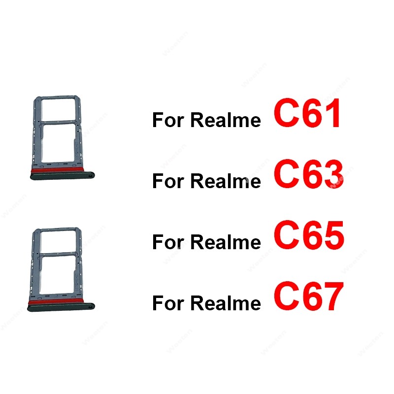 ซิมการ์ดถาดสําหรับRealme C61 C63 C65 C67 4G 5Gซิมการ์ดถาดใส่ซิมการ์ดReader Slotเปลี่ยนอะไหล่ซ่อม