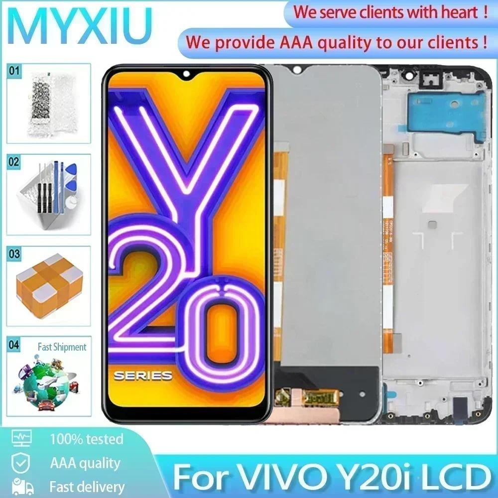 6.51 "IPSใหม่สําหรับVivo Y20iจอแสดงผลLCD Touch ScreenกรอบDigitizer AssemblyสําหรับVivo Y20i V2027 V2