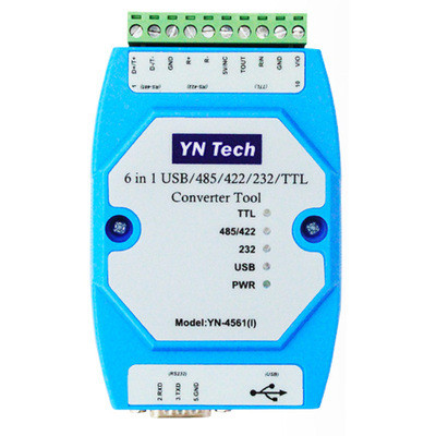 YN4561I โมดูลพอร์ตอนุกรม 6-in-1 CH340FT232CP2102USB/485/422/232/TTL การแยกตัว