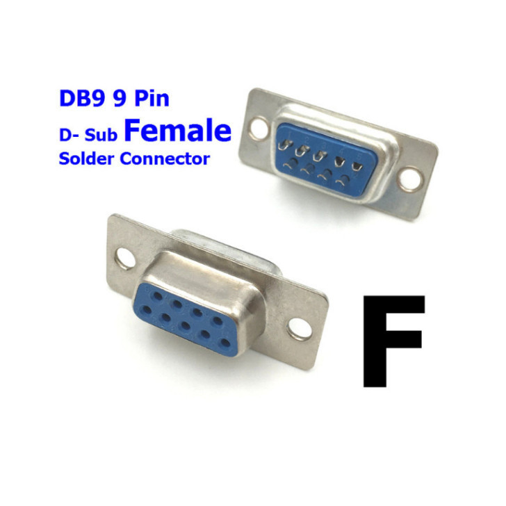 Female D-sub connector 9 pin RS232 Serial Port Connector DB9 Female solder wire type