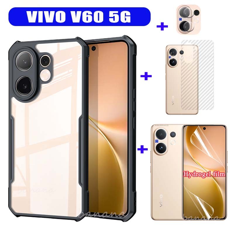 Vivo V60 5Gเคสโทรศัพท์กันกระแทกVivo V50 V50E V40 V40 Pro V50 Lite V40 Liteกระจกนิรภัยป้องกันหน้าจอ+ฟ