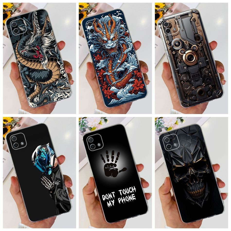 Oppo A16k A16e 4G แฟชั่นมังกรโลหะรูปแบบปลอก OppoA16k A16e CPH2349 CPH2421 ซิลิโคนนุ่ม TPU เคสโทรศัพท์