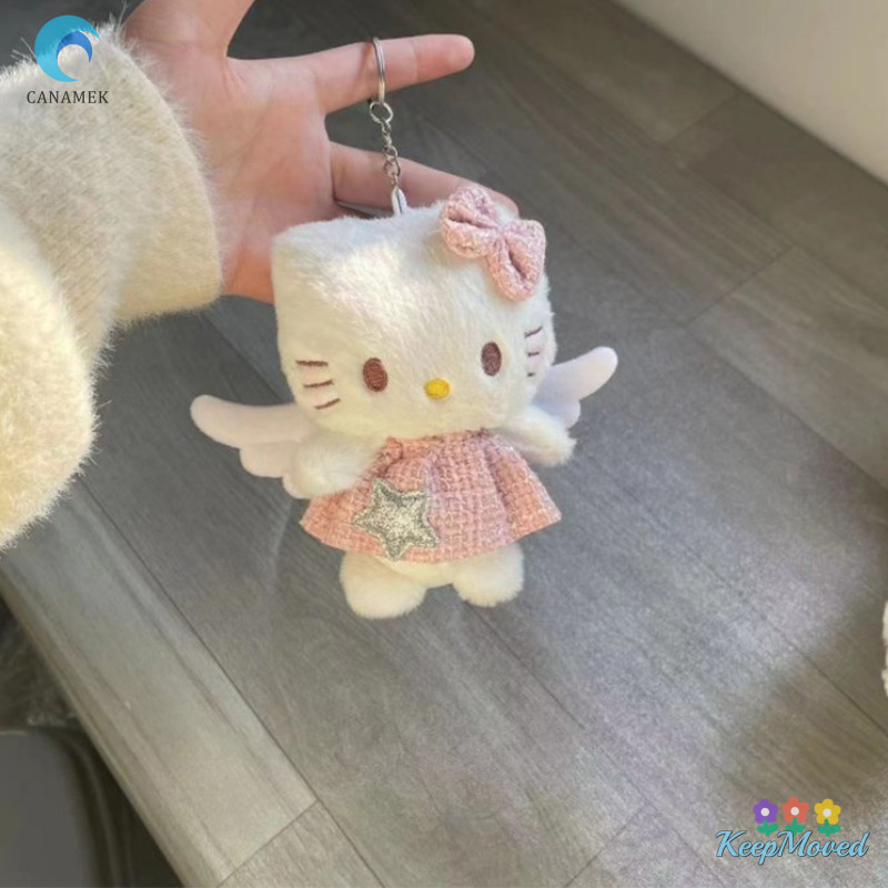 Keepmoved Kawaii Plush กระโปรงสีชมพู Wing การ์ตูนอะนิเมะสนุกและน่ารักคู่ของขวัญพวงกุญแจจี้ตกแต่งของเล่นของขวัญสาวใหม่