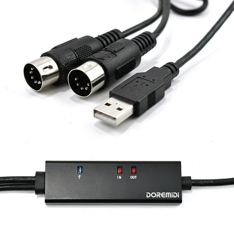 สายแปลงอินเทอร์เฟซ Usb เป็น Midi In/Out 5 Pin สําหรับ Windows Mac Ios Android