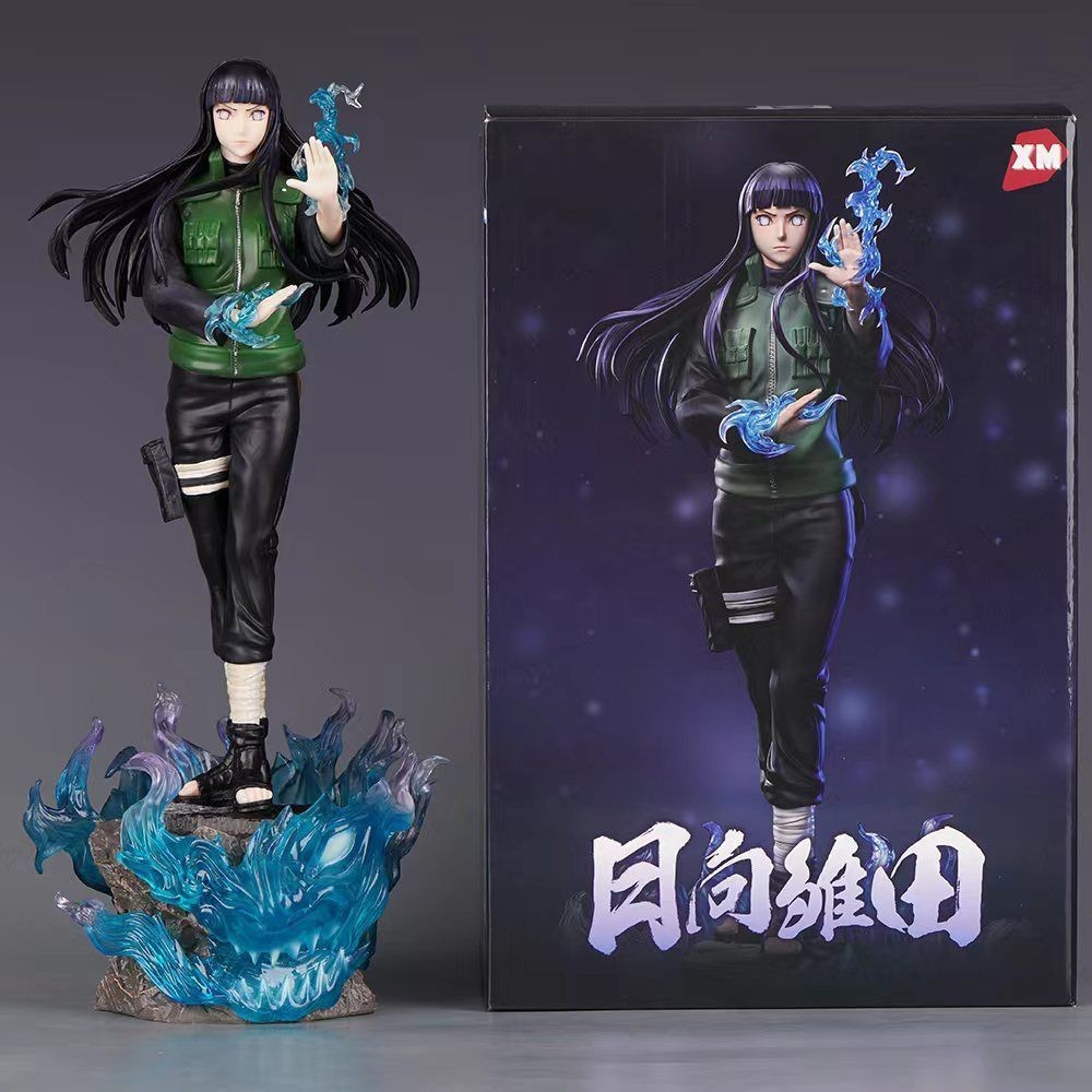 Naruto Giant Wave Door God Double Lion Hinata Hyuga Hinata รูปปั้นตุ๊กตา Boxed Figure Model