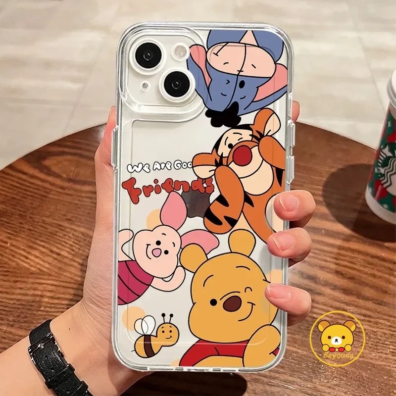 Disney Winnie Pooh Friends เคสโทรศัพท์สําหรับ Vivo V30 V29 V27 V25 V23 V20 Pro V27E V23E V21 4G 5G V21S V21E V17 Neo V15 IQOO Z9 Turbo Z9X น่ารักซิลิโคน Neo 9 Proนุ่ม Neo 9 Pro