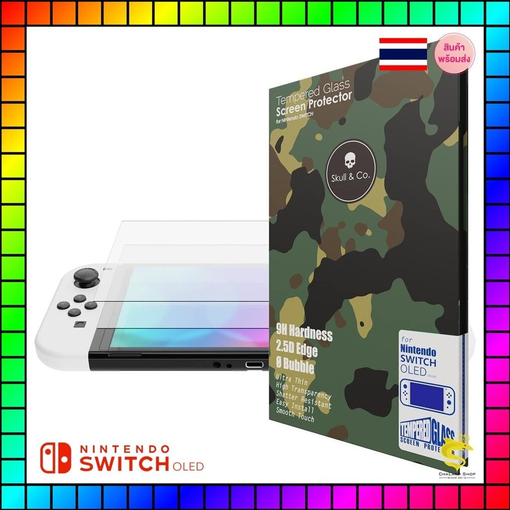 Skull & Co. Tempered Glass for Nintendo Switch OLED (2 Pack)