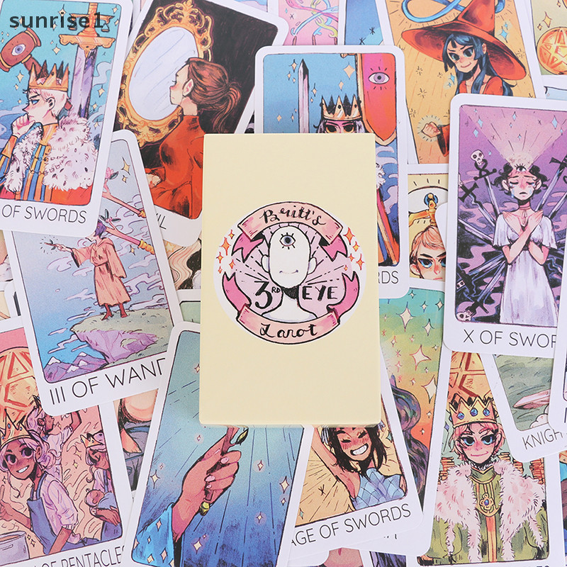 [ใหม่] 1box Britts Third Eye Tarotเล่นไพ่Tarot Family Party Board Game 78 การ์ด [th]