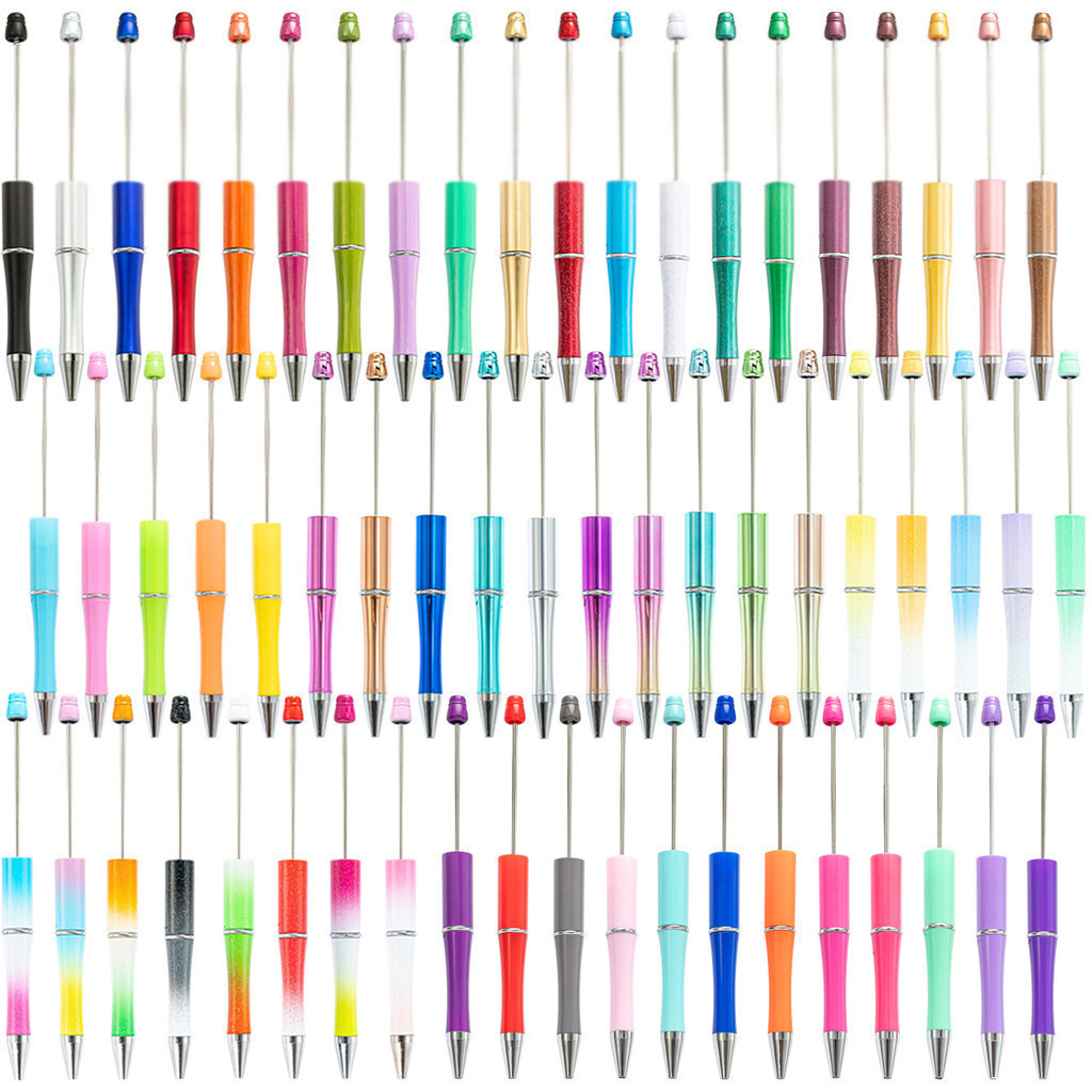 ปากกาลูกปัด ทําเอง ใหม่ 1 ชิ้น ปากกาลูกลื่น 1 มม. สีดํา ปากกาของขวัญ ทําเอง ปากกาลายเซ็น เครื่องเขียน อุปกรณ์การเรียน