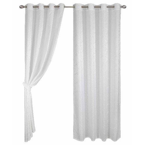 GlobalHouse Davinci ผ้าม่านประตู  150x250ซม.  Hejo สีขาว สินค้าของแท้คุณภาพดี