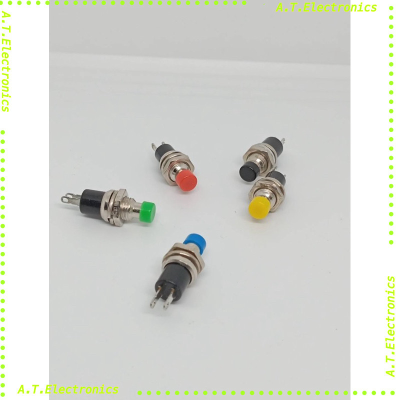 พร้อมส่ง! 3ชิ้นต่อชุด สวิตซ์กดติดดับ ปุ่มกด(กดติด-ปล่อยดับ) PBS-110 ขนาด 7 mm Reset Switch