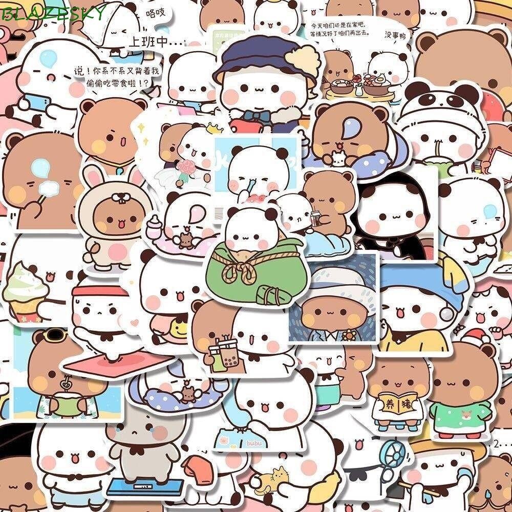 Blazesky Bubu Dudu Panda สติ๊กเกอร์, กันน้ําตลก Bubun และ Dudu สติกเกอร์, ของเล่นการ์ตูน Little Pand