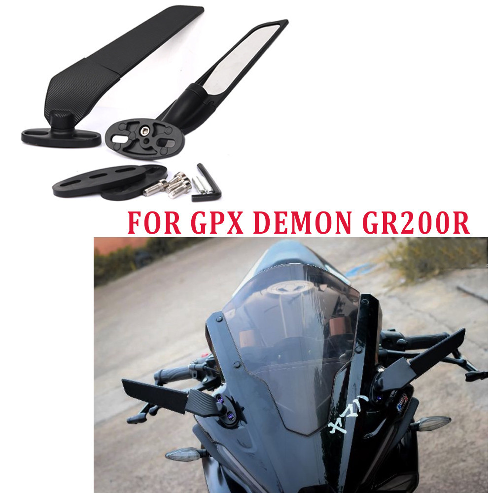 สําหรับ GPX demon gr200r GPX Gr150 กระจก Wind Wing ปรับหมุนกระจกมองหลัง