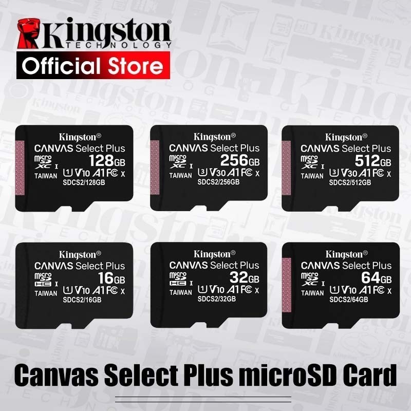 ในสต็อกในสต็อก การ์ด Kingston Micro Sd 64GB 128GB 256GB การ์ดหน่วยความจําความเร็วสูง